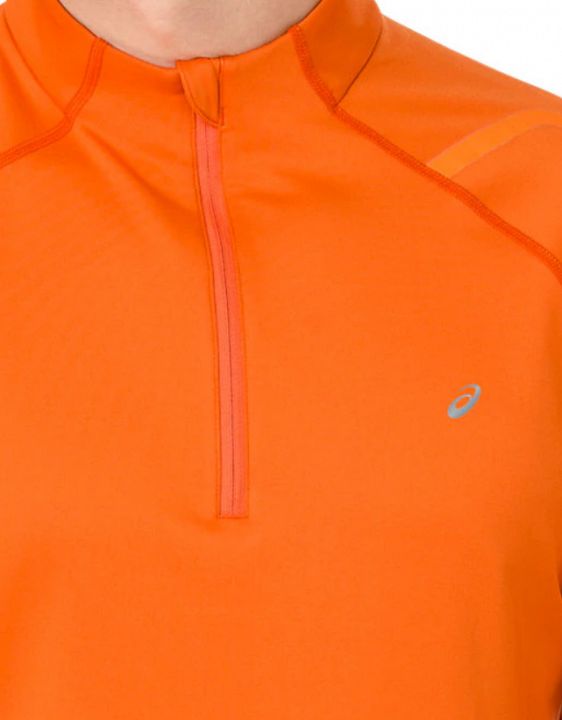 Asics Icon Winter Long Sleeve 1/2 Zip Top Orange
